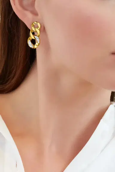 VERDURA Diamond Curb Link Earrings | Thumbnail 2