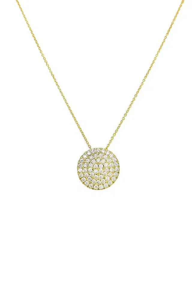 LISA NIK Diamond Disc Necklace