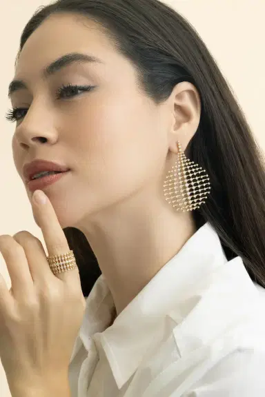Fernando Jorge Diamond Disco Medium Earrings | Thumbnail 2