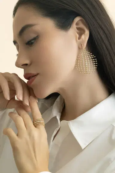 Fernando Jorge Diamond Disco Medium Earrings | Thumbnail 3