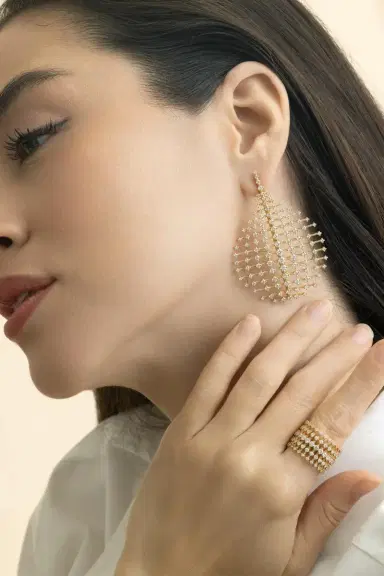 Fernando Jorge Diamond Disco Medium Earrings | Thumbnail 4
