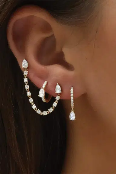 Anita Ko Diamond Double Loop Earring | Thumbnail 2