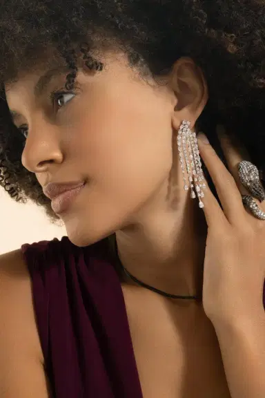 STEFERE Diamond Drop Chandelier Earrings | Thumbnail 3 STEFERE Diamond Drop Chandelier Earrings | Thumbnail 3