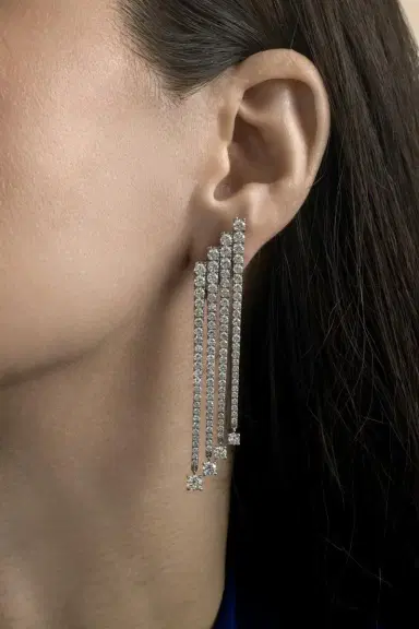 STEFERE Diamond Drop Earrings | Thumbnail 4