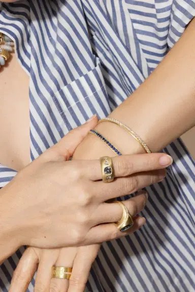 LEIGH MAXWELL Diamond Edged Eternity Bracelet | Thumbnail 3
