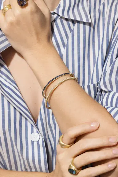 LEIGH MAXWELL Diamond Edged Eternity Bracelet | Thumbnail 4