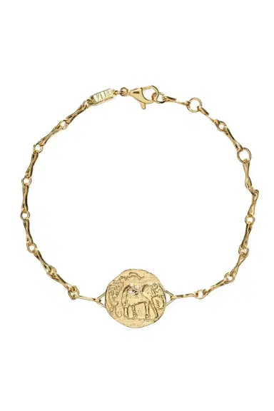Azlee Diamond Elefante Single Coin Bracelet | Thumbnail 1 Azlee Diamond Elefante Single Coin Bracelet | Thumbnail 1