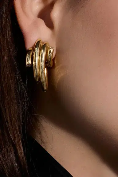 WALTERS FAITH Diamond End Thoby Spiral Earrings | Thumbnail 2 WALTERS FAITH Diamond End Thoby Spiral Earrings | Thumbnail 2