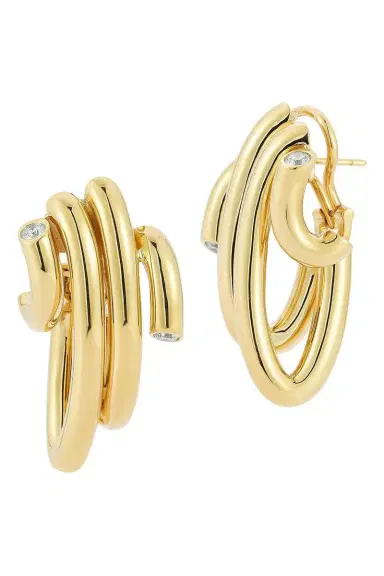 WALTERS FAITH Diamond End Thoby Spiral Earrings | Thumbnail 4 WALTERS FAITH Diamond End Thoby Spiral Earrings | Thumbnail 4
