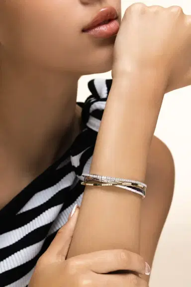 ROBERTO DEMEGLIO Diamond Extensible Stretch Tennis Bracelet - White Gold | Thumbnail 3