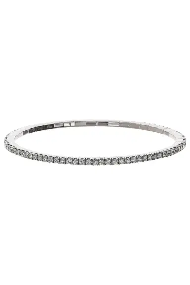 ROBERTO DEMEGLIO Diamond Extensible Stretch Tennis Bracelet - White Gold | Thumbnail 1