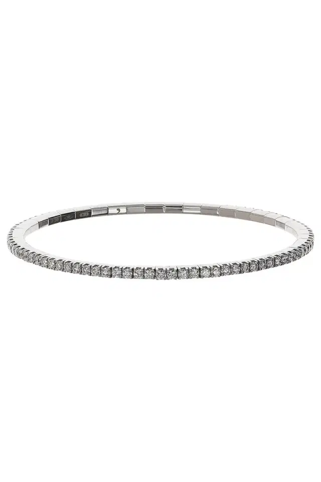 ROBERTO DEMEGLIO Diamond Extensible Stretch Tennis Bracelet - White Gold