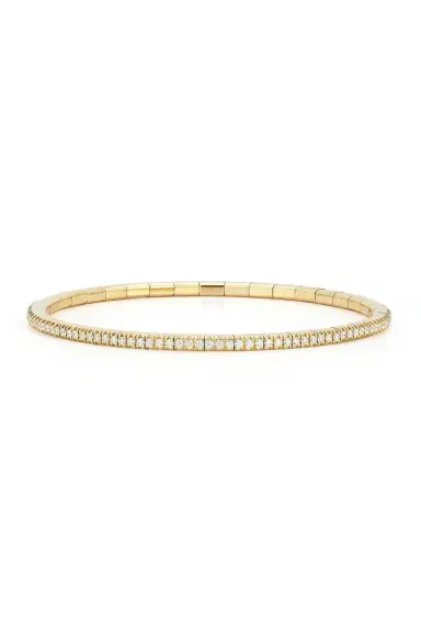 ROBERTO DEMEGLIO Diamond Extensible Stretch Tennis Bracelet - Yellow Gold | Thumbnail 1