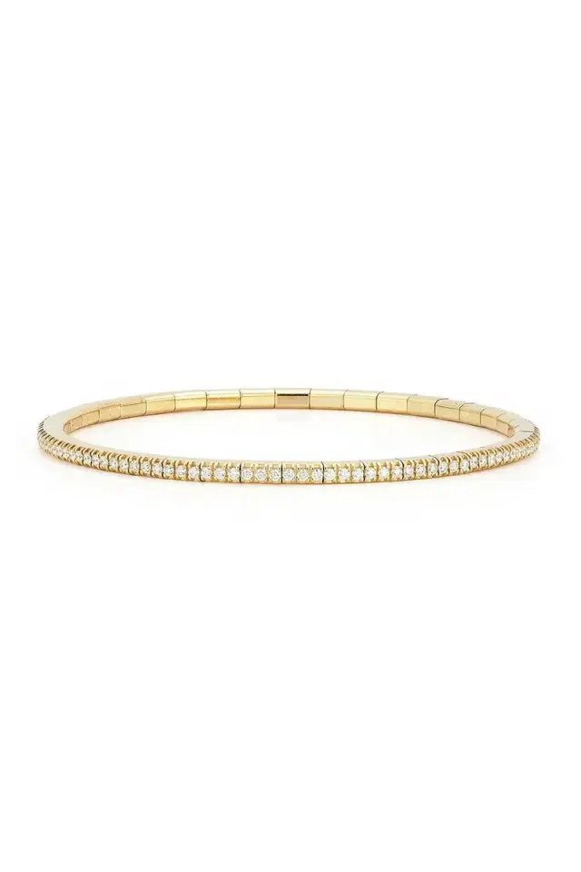 ROBERTO DEMEGLIO Diamond Extensible Stretch Tennis Bracelet - Yellow Gold