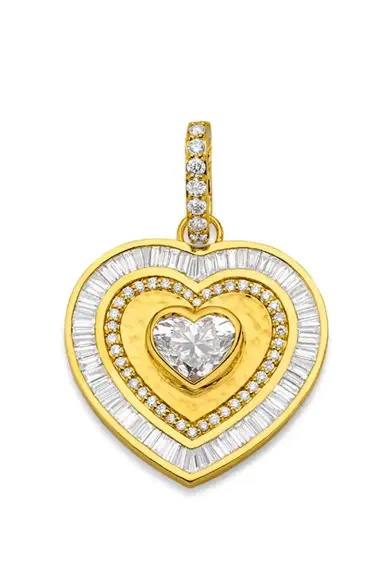 BUDDHA MAMA Diamond Fancy Cut Heart Pendant | Thumbnail 1