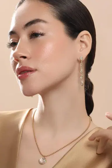 SUTRA Diamond Five Drop Earrings | Thumbnail 2