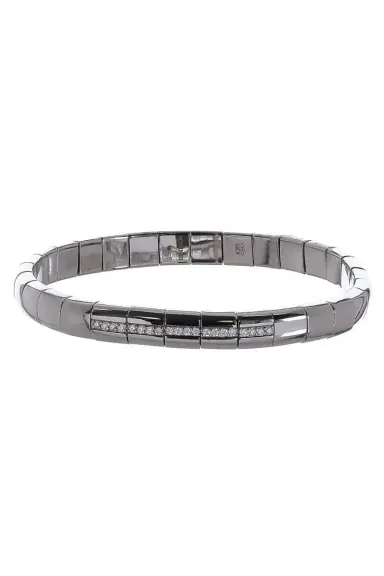 ROBERTO DEMEGLIO Diamond Five Section Pura Shiny Stretch Bracelet | Thumbnail 1