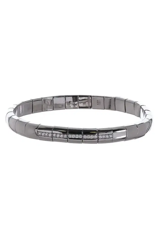 ROBERTO DEMEGLIO Diamond Five Section Pura Shiny Stretch Bracelet