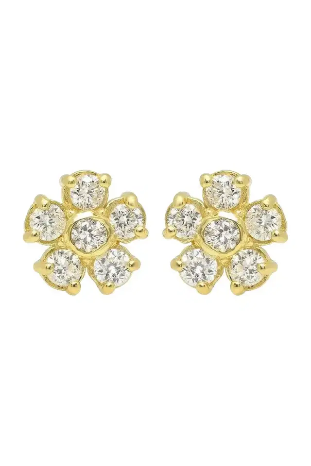 Jennifer Meyer Diamond Flower Studs