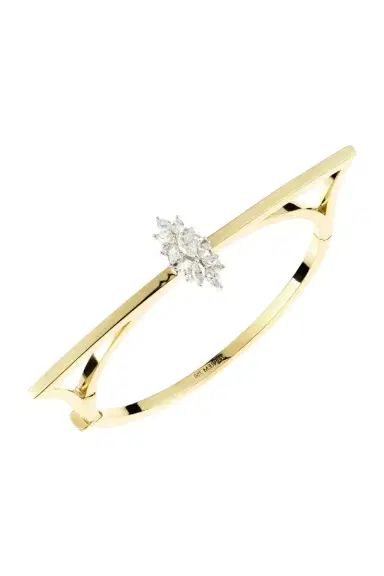 YEPREM Diamond Golden Strada Bangle Bracelet | Thumbnail 1 YEPREM Diamond Golden Strada Bangle Bracelet | Thumbnail 1