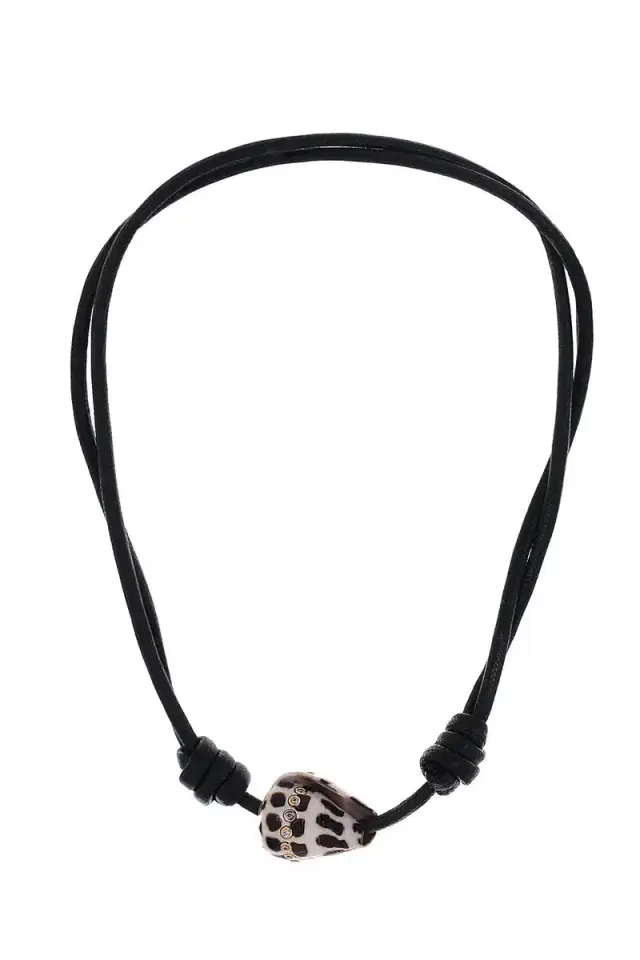 DEZSO BY SARA BELTRAN Diamond Grande Conus Shell Necklace