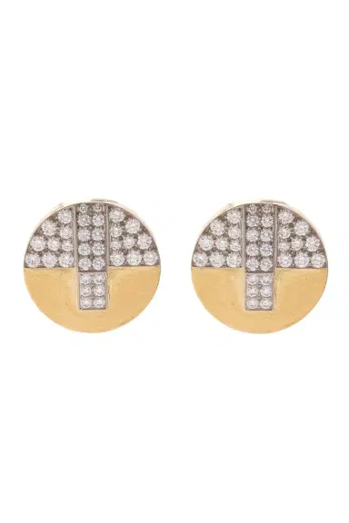 DAVID WEBB Diamond Hammered Avenue Earrings | Thumbnail 1