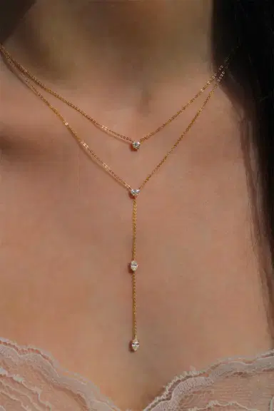 Anita Ko Diamond Heart Oval Short Lariat Necklace | Thumbnail 2 Anita Ko Diamond Heart Oval Short Lariat Necklace | Thumbnail 2