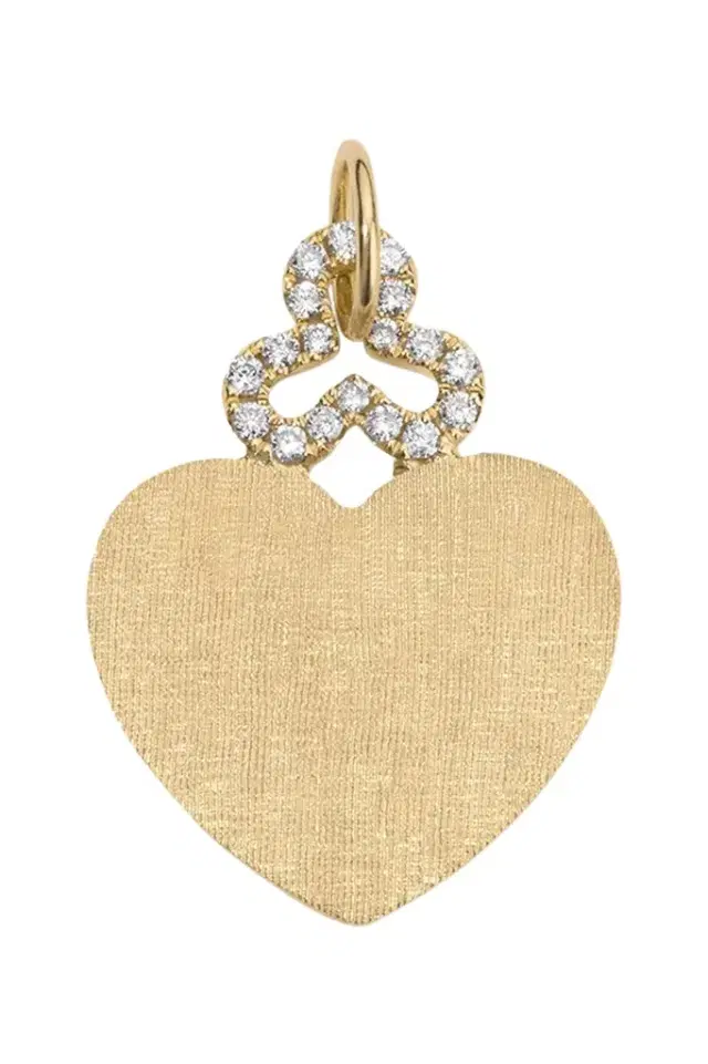 DEVON WOODHILL Diamond Heart Trefoil Charm
