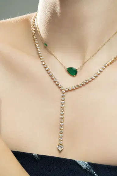 SHAY JEWELRY Diamond Heart Y Necklace | Thumbnail 3 SHAY JEWELRY Diamond Heart Y Necklace | Thumbnail 3