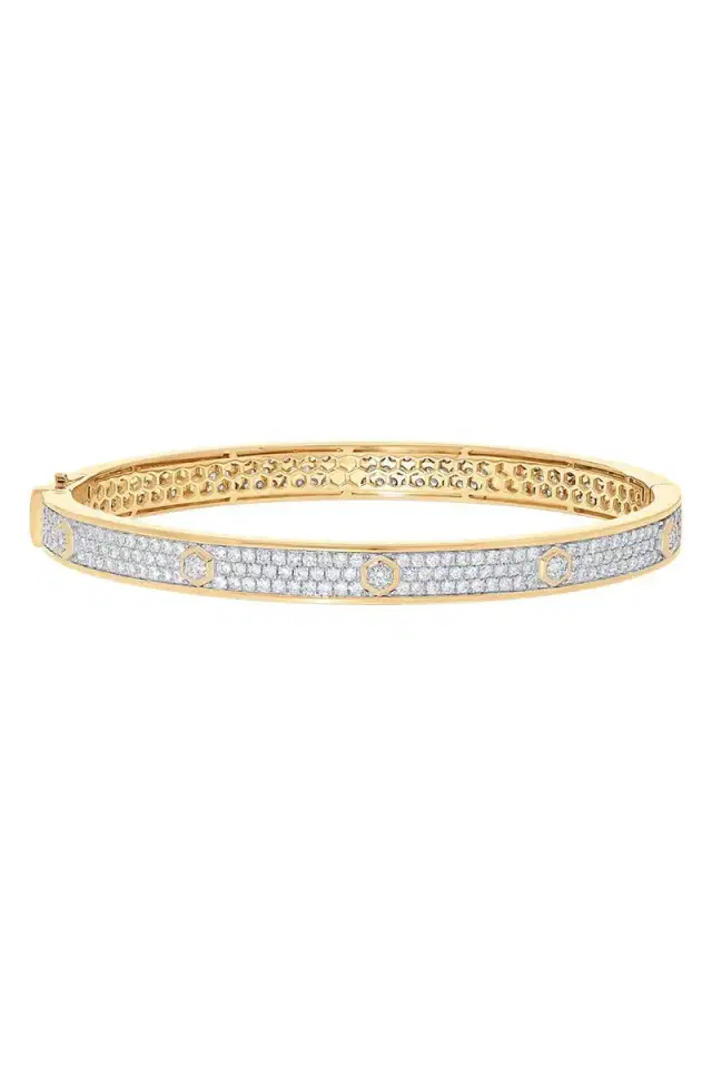 SARA WEINSTOCK Diamond Honey Comb Bangle Bracelet