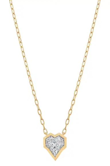 SARA WEINSTOCK Diamond Honey Comb Heart Necklace | Thumbnail 1