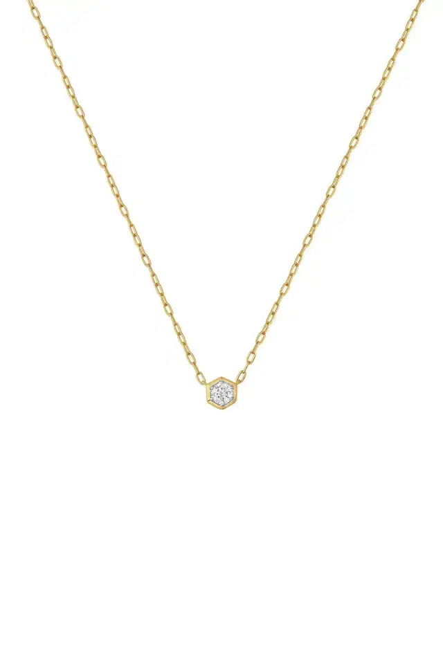 SARA WEINSTOCK Diamond Honey Comb Necklace
