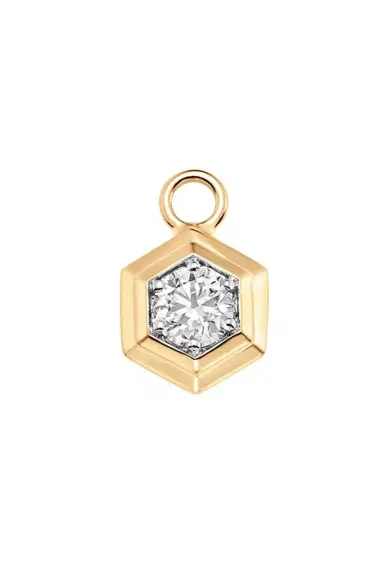 SARA WEINSTOCK Diamond Honey Comb Pendant Charm | Thumbnail 1