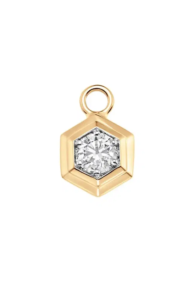 SARA WEINSTOCK Diamond Honey Comb Pendant Charm