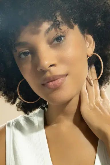 ANDREOLI Diamond Hoop Earrings | Thumbnail 4