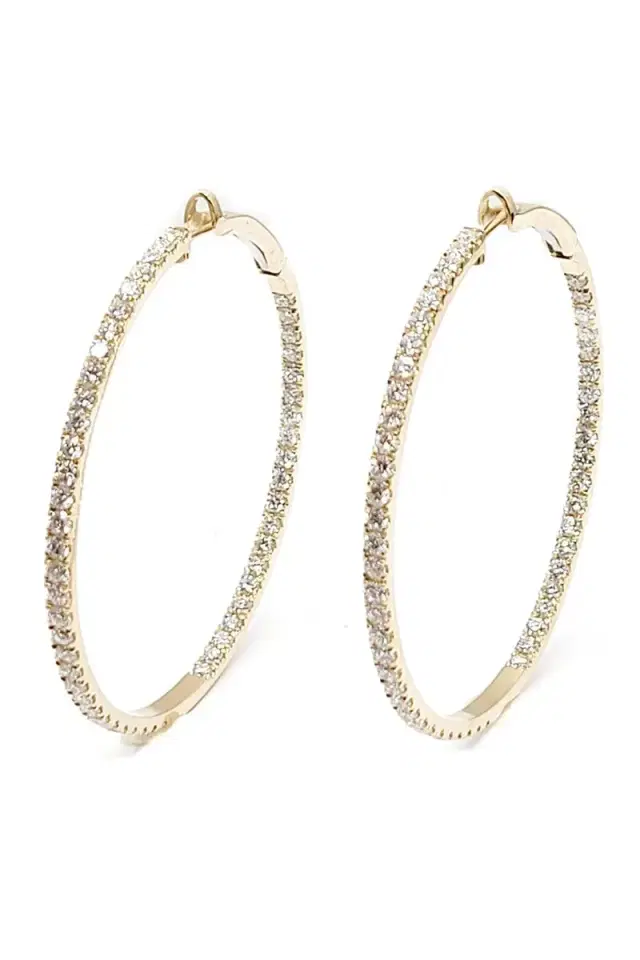 ANDREOLI Diamond Hoop Earrings