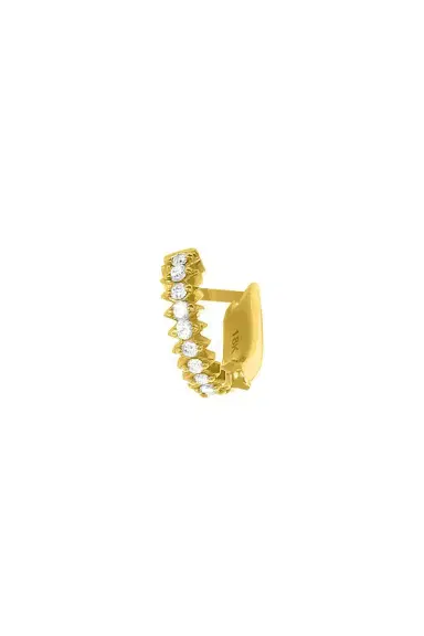 STEPHANIE ANDERS XO Diamond Huggie Earring | Thumbnail 3