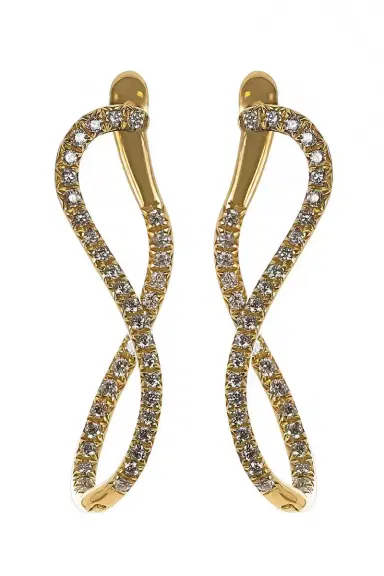 LISA NIK Diamond Inifity Earrings | Thumbnail 1