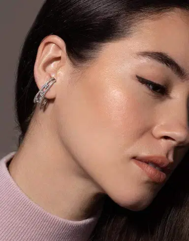 YEPREM Diamond Inside Hoops | Thumbnail 5
