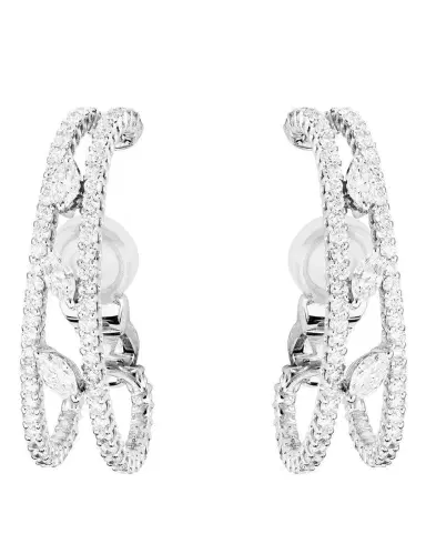 YEPREM Diamond Inside Hoops | Thumbnail 1