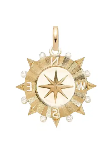 Foundrae Diamond Internal Compass Medium Medallion | Thumbnail 1