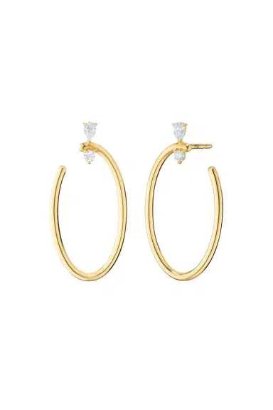 MONICA RICH KOSANN Diamond Large Galaxy Hoop Earrings | Thumbnail 1 MONICA RICH KOSANN Diamond Large Galaxy Hoop Earrings | Thumbnail 1