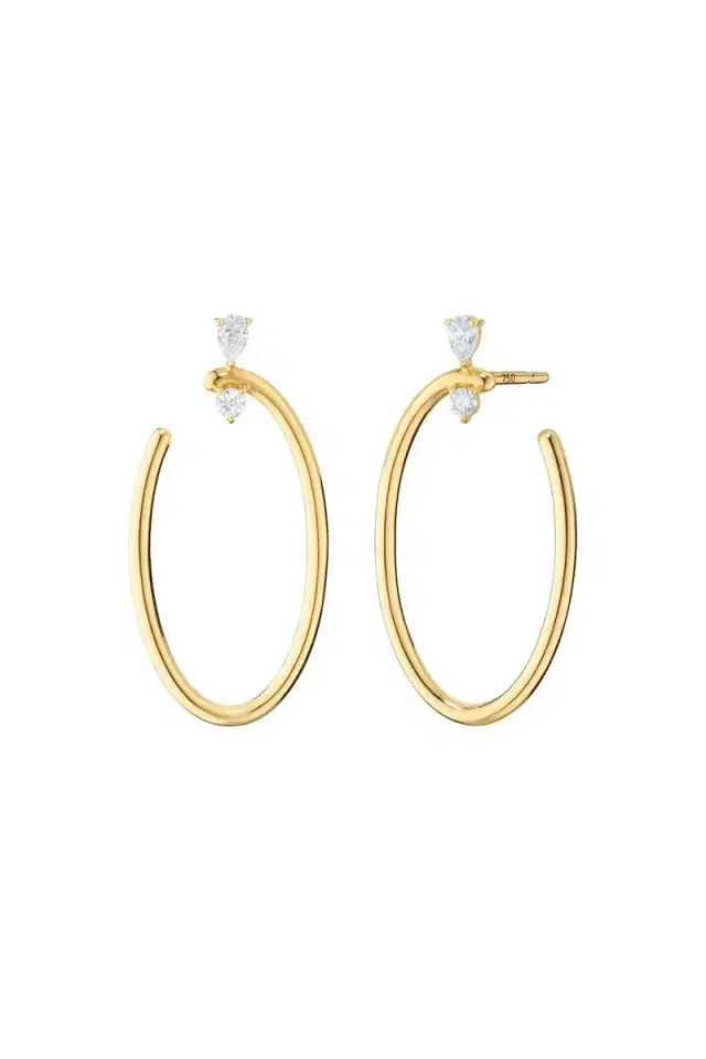 MONICA RICH KOSANN Diamond Large Galaxy Hoop Earrings