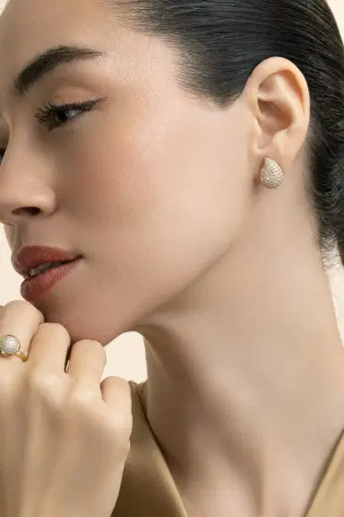 TAMARA COMOLLI Diamond Large Signature Earrings | Thumbnail 2