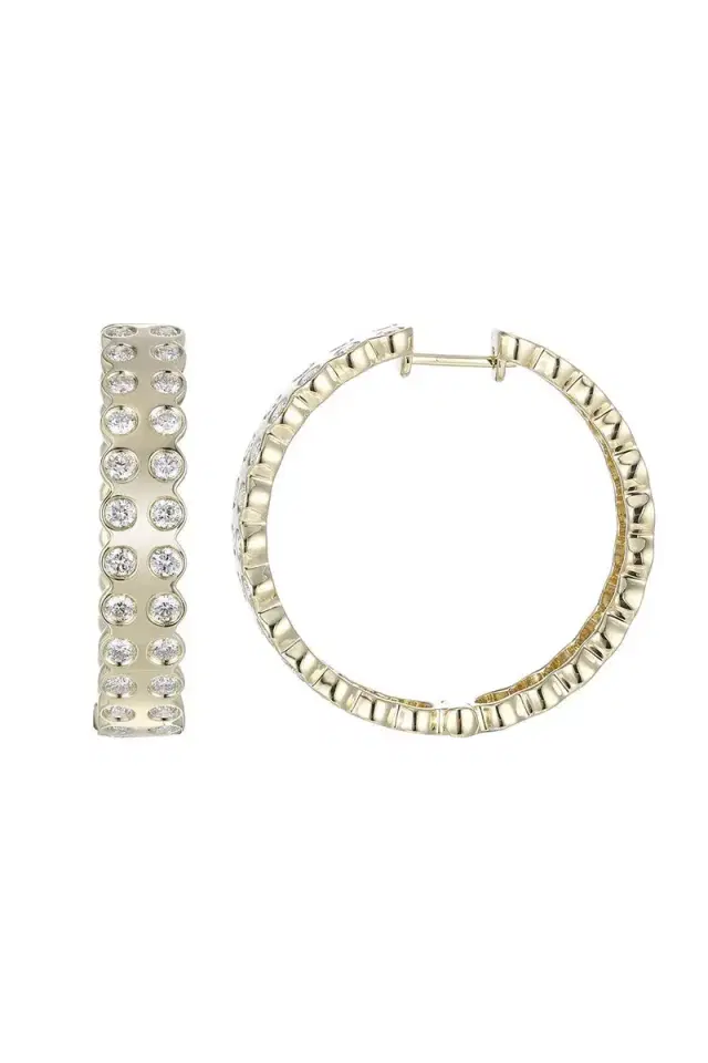 Type Jewelry Diamond Leggo 2.0 Diamond Hoop Earrings