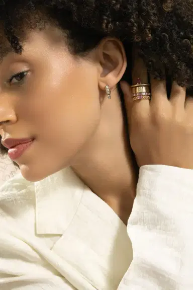 Type Jewelry Diamond Leggo Mini Earrings | Thumbnail 2