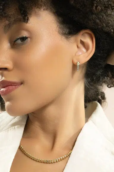 Type Jewelry Diamond Leggo Mini Earrings | Thumbnail 3