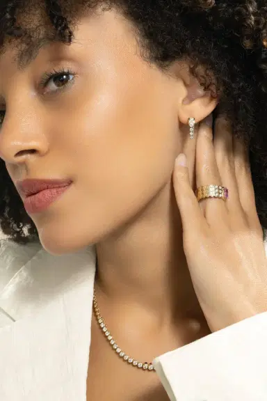 Type Jewelry Diamond Leggo Mini Earrings | Thumbnail 4