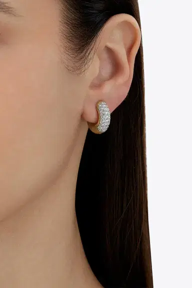 NANIS Diamond Libera Huggie Earrings | Thumbnail 2