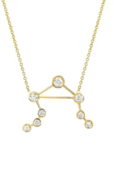 LOGAN HOLLOWELL Diamond Libra Constellation Necklace | Thumbnail 1 LOGAN HOLLOWELL Diamond Libra Constellation Necklace | Thumbnail 1